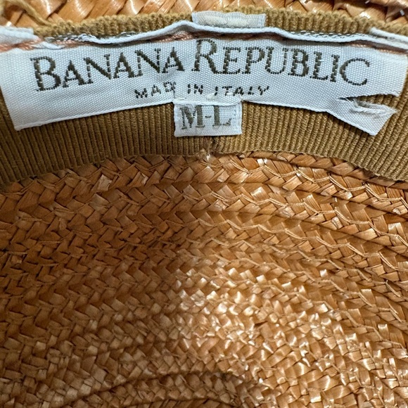 Banana Republic Straw Hat Floral Made in Italy Cottagecore Garden Party Romantic - Picture 5 of 5